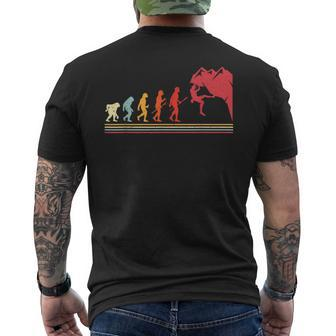 Retro Vintage Rock Climbing Evolution Climber Men's T-shirt Back Print - Monsterry