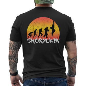 Retro Vintage Shoryuken Fighter Evolution Men's T-shirt Back Print - Monsterry