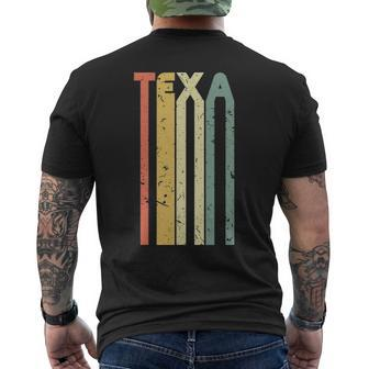 Retro Vintage Texas Colorful Cute Texan Roots Men's T-shirt Back Print | Mazezy