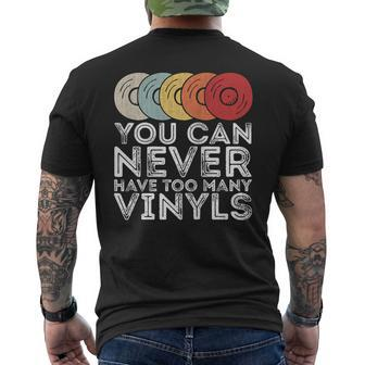 Retro Vinyl Lp Record Vintage Vinyls Men's T-shirt Back Print - Thegiftio UK