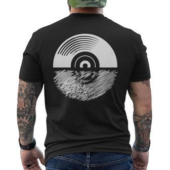 Retro Vinyl Record Sunset Vintage Music Lover 33 45 78 Men's T-shirt Back Print - Monsterry UK