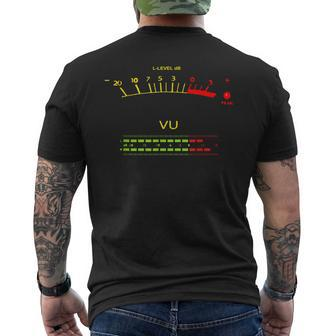 Retro Vu Meter Vintage Hi-Fi Audio Stereo Music Sound T-Shirt mit Rückendruck - Seseable