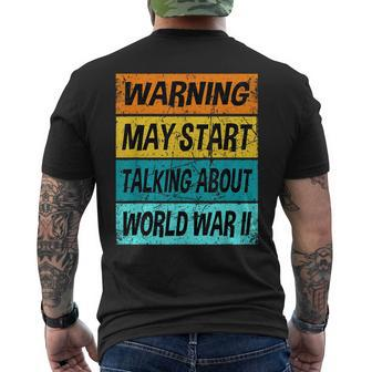 Retro World War Two Ww2 History Teacher Men's T-shirt Back Print - Thegiftio UK