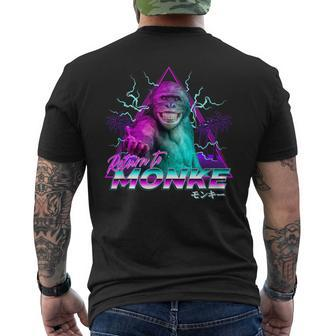 Return To Monke Become Ungovernable Vaporwave Streetwear Men's T-shirt Back Print - Monsterry AU
