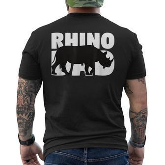 Rhino Dad Rhino Lover For Father Pet Animal Men's T-shirt Back Print - Monsterry CA