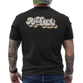 Richard Family Name Personalized Surname Richard Men's T-shirt Back Print - Seseable