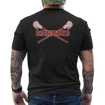Richmond Lacrosse Lax Sticks Men's T-shirt Back Print - Monsterry AU