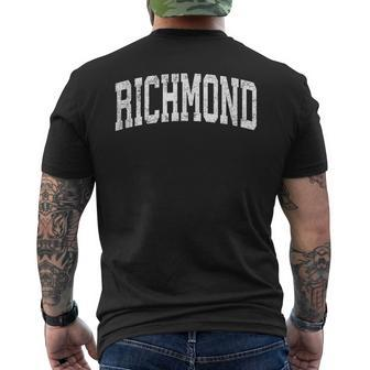 Richmond Texas Tx Vintage Athletic Sports Men's T-shirt Back Print - Monsterry