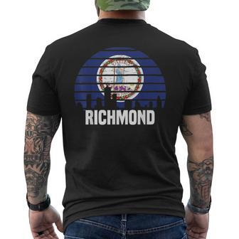 Richmond Virginia Va Group City Trip Silhouette Flag Men's T-shirt Back Print - Monsterry