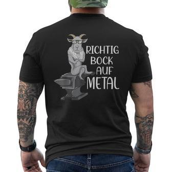 Richtig Bock Auf Metal Heavy Metal Festival T-Shirt mit Rückendruck - Seseable