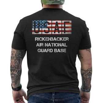 Rickenbacker Air National Guard Base Us Flag Men's T-shirt Back Print - Monsterry AU