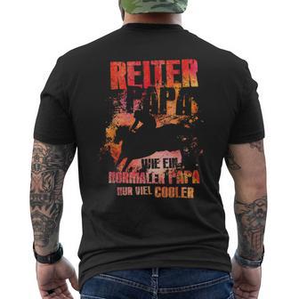 Rider Papa Nur Coolerater Pferde Reiter Reiter Father's Day T-Shirt mit Rückendruck - Geschenkecke