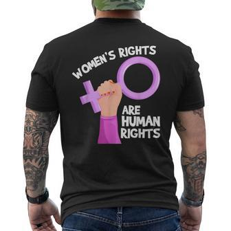 Rights Are Human Rights Feminist Cool Women Men's T-shirt Back Print - Monsterry