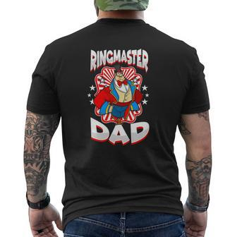 Ringmaster Dad Clown Circus Carnival Costume Mens Back Print T-shirt | Mazezy