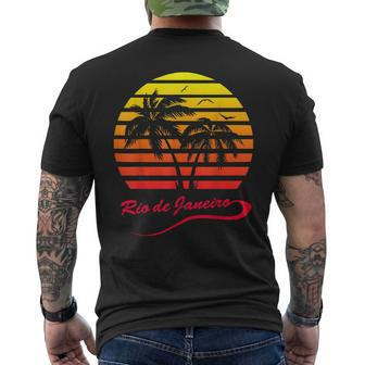 Rio De Janeiro Sunset T-Shirt mit Rückendruck - Seseable