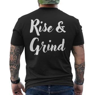 Rise & Grind Hard Working Businesswoman Entrepreneur Boss Men's T-shirt Back Print - Monsterry CA