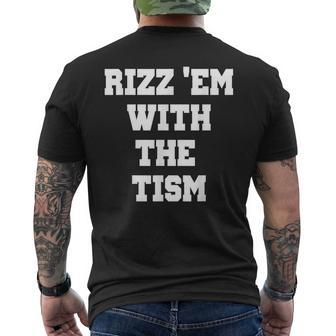 Rizz 'Em With The 'Tism Thanksgiving Men's T-shirt Back Print - Monsterry