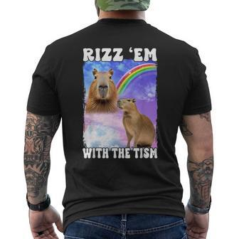 Rizz 'Em With The 'Tism Internet Meme Men's T-shirt Back Print | Mazezy