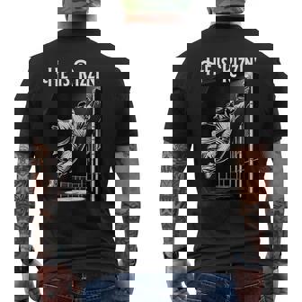 He Is Rizzin Jesus Playing Baseball Sports Rizz Men's T-shirt Back Print - Seseable