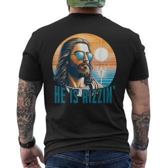He Is Rizzin Jesus Is Rizzen Jesus Easter Christian Men's T-shirt Back Print - Monsterry UK