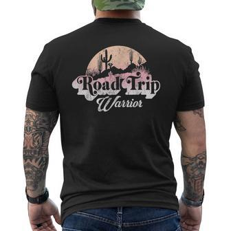 Road Trip Warrior In The Desert Graphic Men's T-shirt Back Print - Monsterry