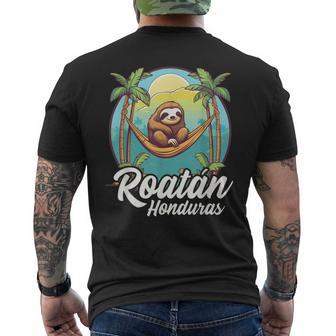 Roatan Sloth Roatan Honduras Sloth Roatan Men's T-shirt Back Print - Monsterry UK