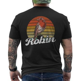 Robin Bird Bird Lover Men's T-shirt Back Print - Monsterry AU