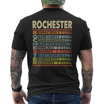 Rochester Family Name Last Name Rochester Men's T-shirt Back Print - Seseable