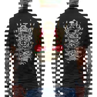 Lets Rock & Roll Esqueleto Manointage Retro Rock Concierto Camiseta Hombre Estampado Espalda - Regaloses