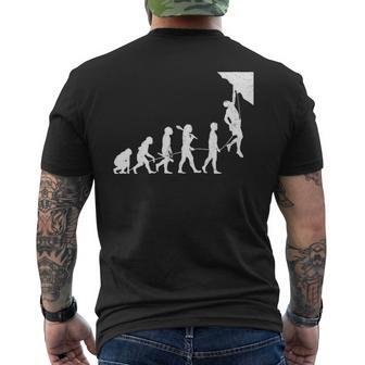 Rock Climbing Climber Evolution Bouldering Men's T-shirt Back Print | Mazezy