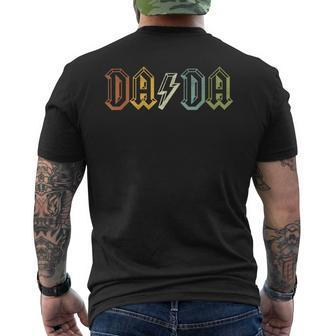 Rock Dada Retro Father's Day For New Dad For Him Dada Men's T-shirt Back Print - Seseable