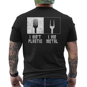 Rock Heavy Metal Punk Rock No Es Plástico I'm Metal Festival Camiseta Hombre Estampado Espalda - Regaloses