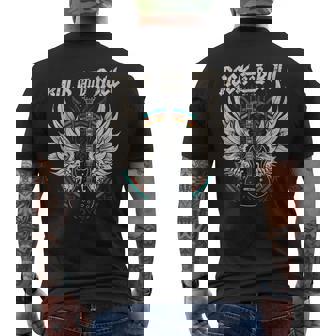 Rock And Roll Guitarraintage Rock And Roll Music Retro Metal Musi Sin Mangas Camiseta Hombre Estampado Espalda - Regaloses