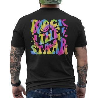 Rock The Staar Rock The Test Test Day Teachers Motivational Men's T-shirt Back Print - Seseable