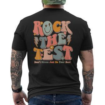 Rock The Test Testing Day Don't Stress Do Your Best Test Day Men's T-shirt Back Print | Mazezy DE