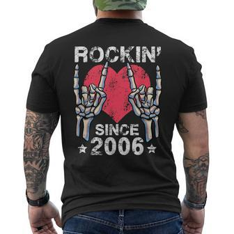 Rockin Since 2006 Rock&Roll Birthday Retro Rock And Roll Men's T-shirt Back Print - Thegiftio UK