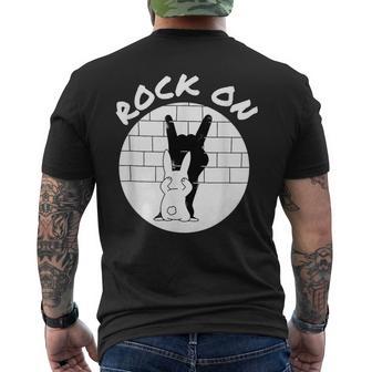 Rock'n'roll Hand Rabbit T-Shirt mit Rückendruck - Geschenkecke