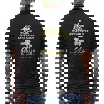 Rocky Mountain National Park Colorado Black Bear Mens Back Print T-shirt - Thegiftio UK