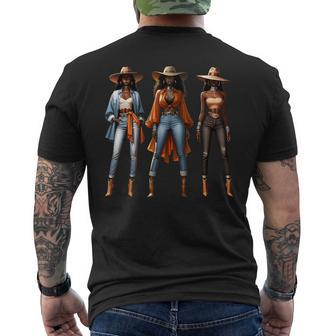 Rodeo Melanin Black History Men's T-shirt Back Print - Seseable