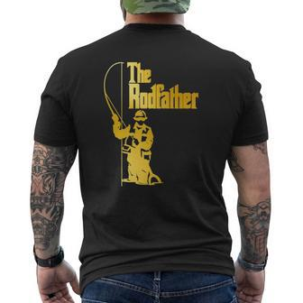 The Rodfather Fishing Father's Day Mens Back Print T-shirt | Mazezy UK