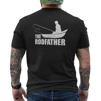 The Rodfather Nature Lover And Fisher Mens Back Print T-shirt | Mazezy