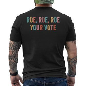 Roe Roe Roe Your Vote V6 V2 Mens Back Print T-shirt - Thegiftio UK