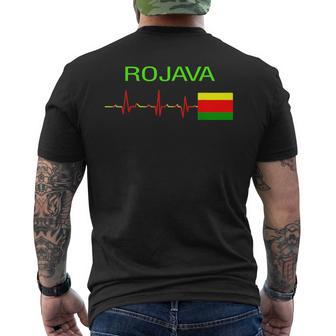 Rojava Kurdistan – Kurdish Flag T-Shirt mit Rückendruck - Geschenkecke