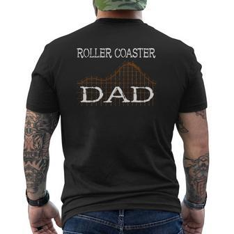 Roller Coaster Dad Amusement Theme Park Thrillseeker Papa Mens Back Print T-shirt | Mazezy