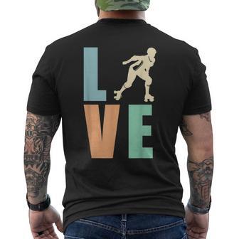 Roller Derby I Love Skating Vintage Cute Retro Men's T-shirt Back Print - Monsterry UK