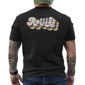 Rollins Family Name Personalized Surname Rollins Men's T-shirt Back Print - Seseable