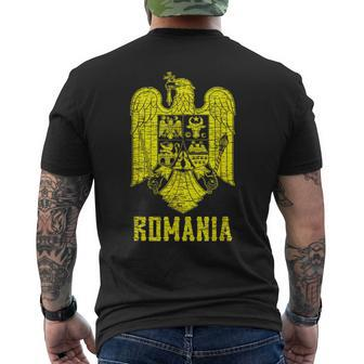 Romania Coat Of Arms Romanian Parliament Eagle Men's T-shirt Back Print - Monsterry UK