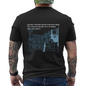 Romeo And Juliet Quote Parting Is Such Sweet Sorrow Men's T-shirt Back Print - Monsterry