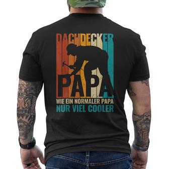 Roofer Papa Nur Cooleratertag Stolze Dachdeckerei T-Shirt mit Rückendruck - Geschenkecke