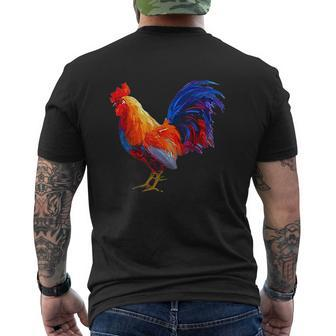 Rooster Country Decor Chicken Gallo Rooster Mens Back Print T-shirt - Thegiftio UK